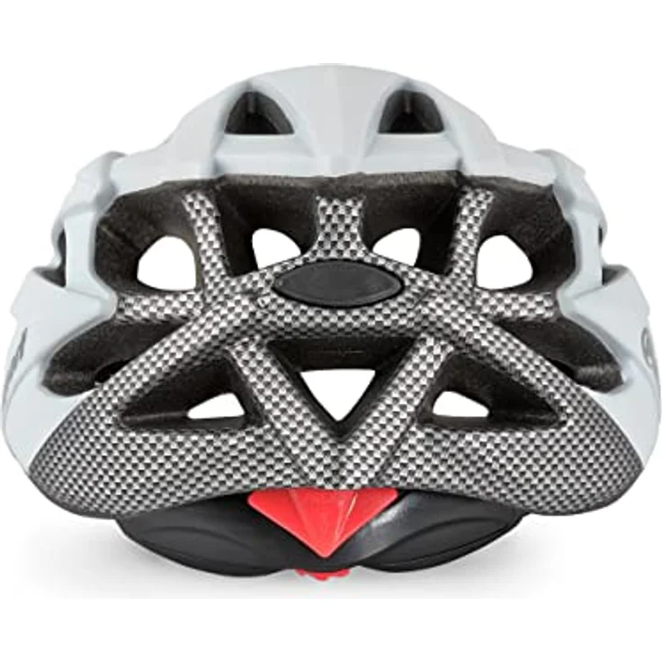Polisport Twig Fahrradhelm für Damen und Herren, verstellbare Größe L (58-61cm) mit abnehmbarem Visier, CE-Zertifizierung, Weiß/Kohlenstoff-Matt – Bild 5