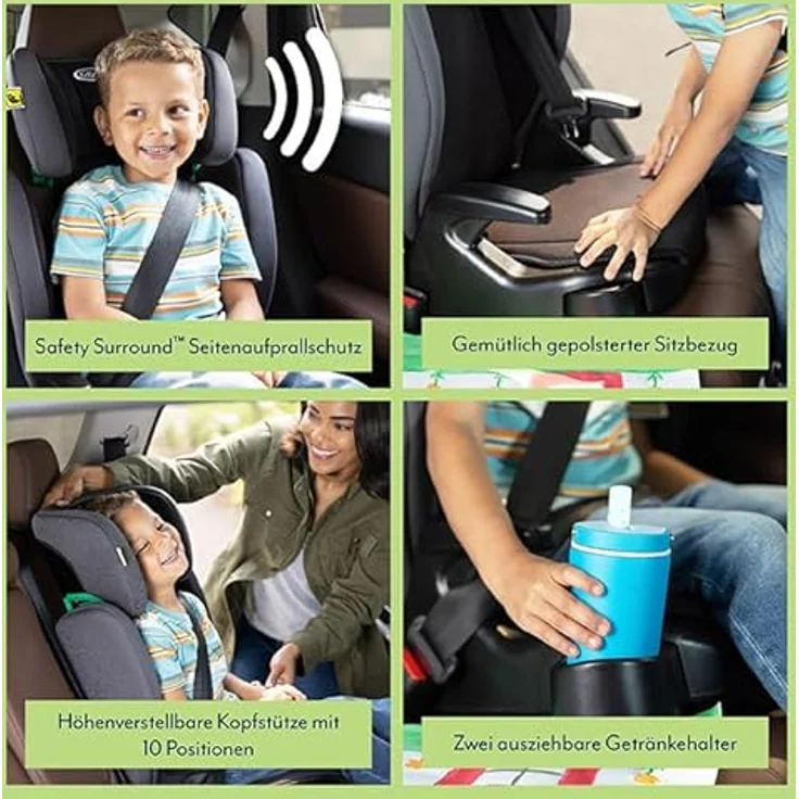 Graco Junior Maxi i-Size R129, Autokindersitz für 4-12 Jahre, 15-36 kg, Midnight – Bild 3
