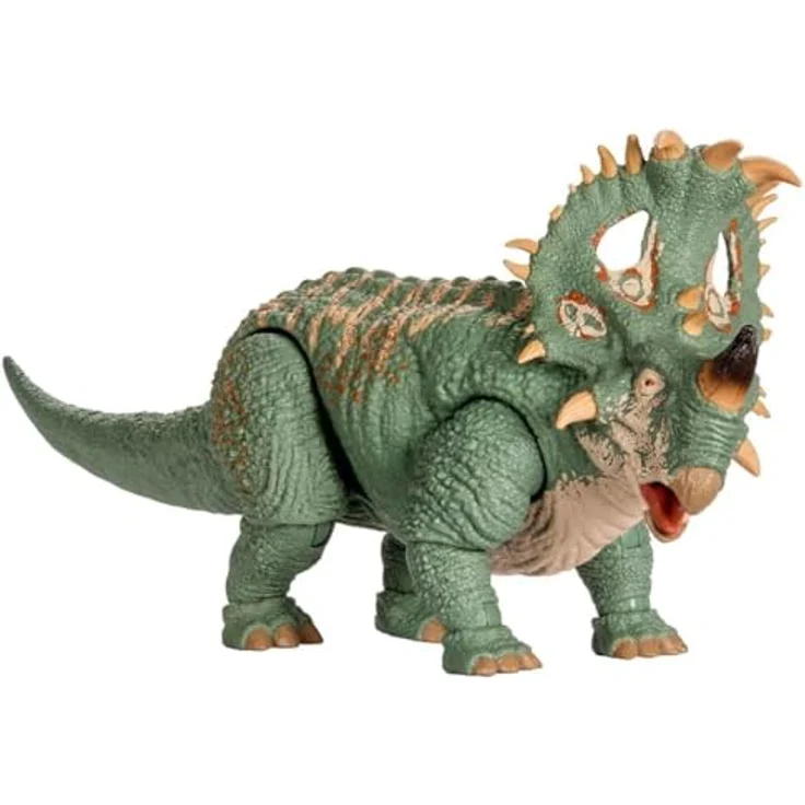 Mattel Jurassic World Hammond Collection Sinoceratops, Sammelfigur mit 14 Bewegungspunkten und austauschbaren Hörnern, ca. 30 cm – Bild 1