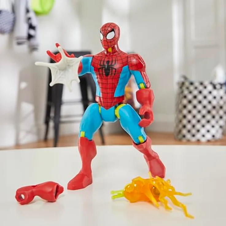 SPIDER-MAN MixMashers Marvel Mix-and-Match Action-Figur mit austauschbaren Teilen und Miles Morales Effekt-Teil, vielseitig kombinierbar – Bild 5
