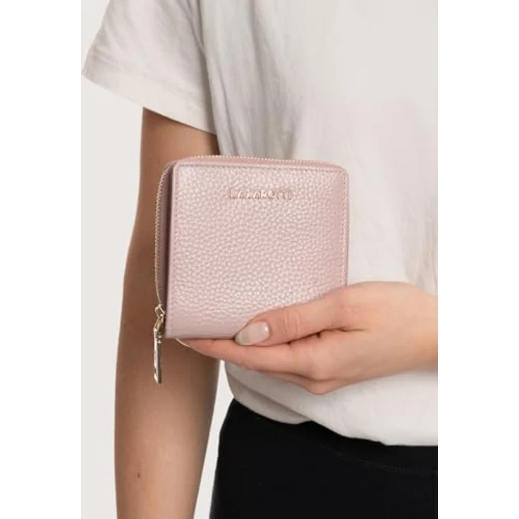 Lazarotti Bologna Leather, Kinderportemonnaie aus genarbtem Leder mit 2 Münzfächern und 6 Kartenfächern, schwarz – Bild 2