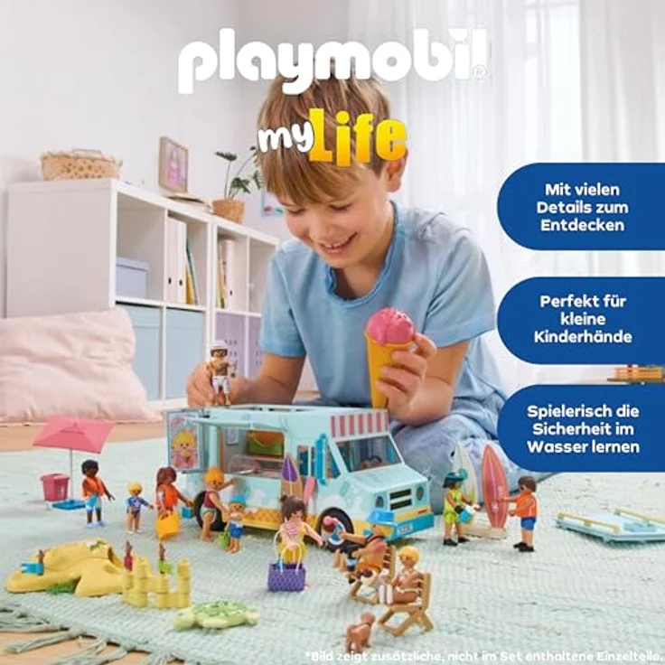 PLAYMOBIL Ice Cream Truck mit Surfshop, Spielzeug-Set für kreatives Spielen, ideal für Kinder ab 3 Jahren – Bild 3