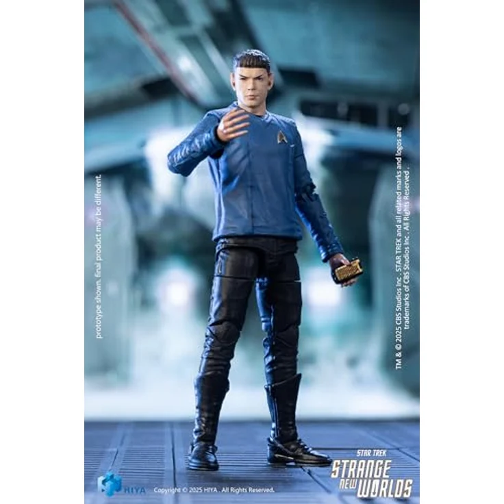 Hiya Toys Star Trek Strange New Worlds Exquisite Mini Series Actionfigur 1/18 Spock, 11 cm, detailreiche Figur mit Zubehör in Fensterbox – Bild 4