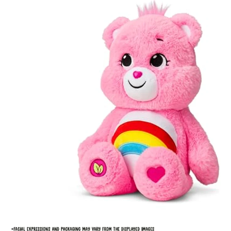 Care Bears Cheer Bear 22061, 14 Zoll Plüsch Kuscheltier in Pink, sammelbares Spielzeug für Mädchen und Jungen ab 4 Jahren – Bild 2