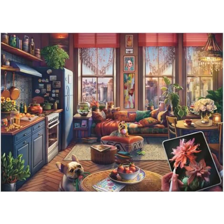 Ravensburger Legpuzzel Gezellige Boho Studio, 500st. - Großes Format, lebendiges Bild, perfekte Passform – Bild 2