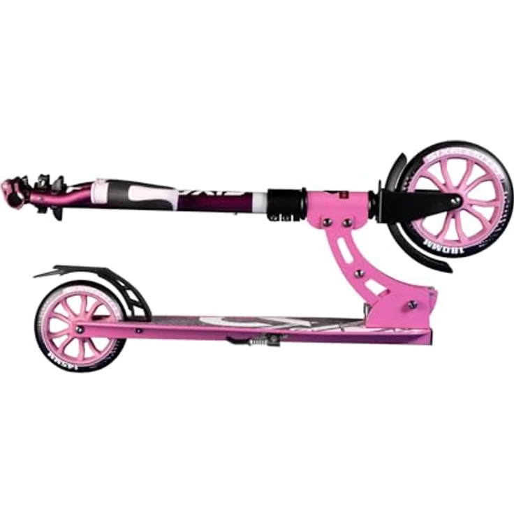 Six Degrees Aluminium Scooter Junior 180 mm - Faltbar, Fußbremse, Rosa/Schwarz – Bild 4