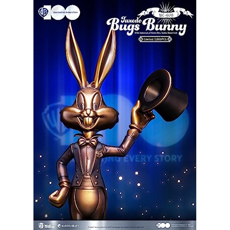 Beast Kingdom Toys Looney Tunes 100th Anniversary Master Craft Statue Tuxedo Bugs Bunny, 46 cm aus hochwertigem Polystone, limitierte Auflage – Bild 10