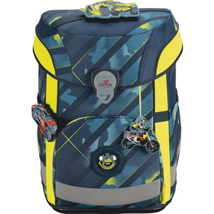 DerDieDas ErgoFlex Easy Speed Challenge, leichter Schulranzen mit 20,5 Litern Volumen und Sportbeutel im Set, kippfest, 950 g – Bild 2