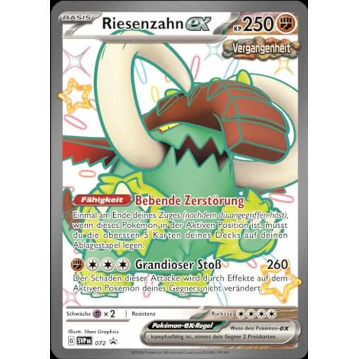 Pokémon-Sammelkartenspiel: Tin-Box Karmesin & Purpur – Paldeas Schicksale – Riesenzahn-ex (1 holografische Promokarte & 4 Boosterpacks) – Bild 4