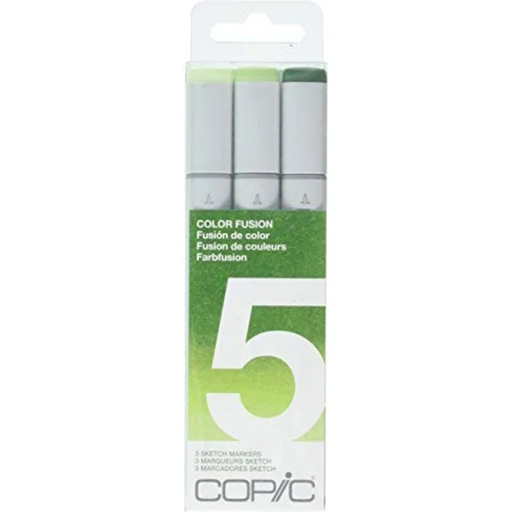COPIC Sketch Marker Set "Color Fusion 5", 3 Farben, professionelle Pinsel-Marker, Alkoholbasis, flexibel und mittelbreit – Bild 4
