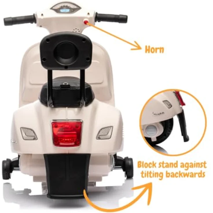 Vespa Kinder Elektro Roller 6V - Vespa GTS Mini - Offizielle Lizenz von Piaggio - Weiß – Bild 6