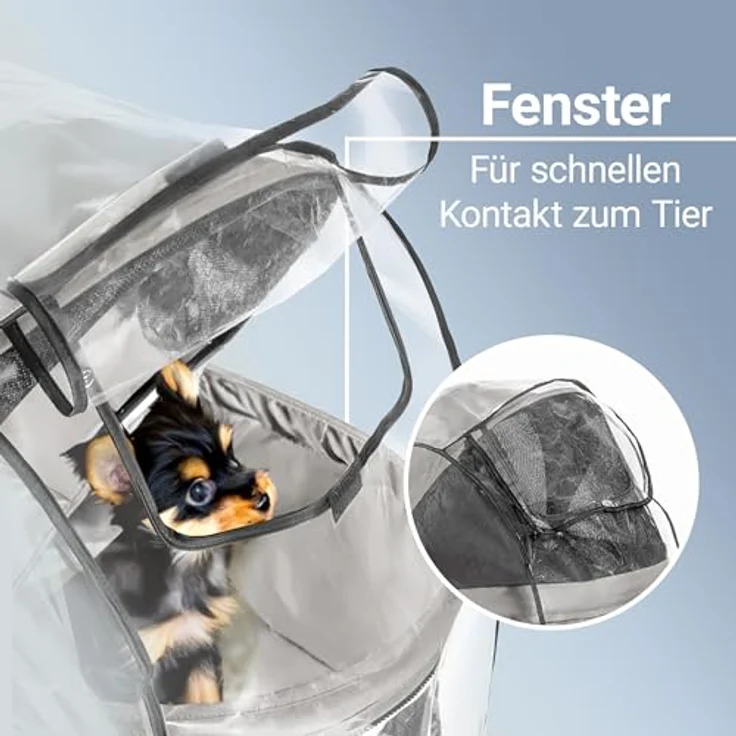 Zamboo Kinderwagen-Regenschutzhülle TOGfit, Universal Regenschutz für Hundebuggy Regenverdeck Hundewagen, wetterfest und atmungsaktiv, transparent - Preisvergleich – Bild 4