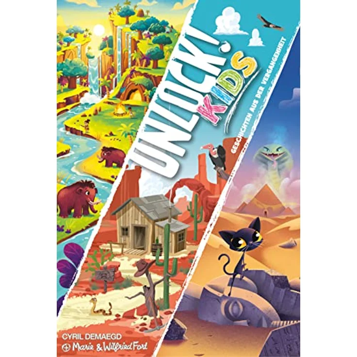 Asmodee Unlock! Kids: Geschichten aus der Vergangenheit, Kinderspiel, Rätselspiel, 1-4 Spieler, Ab 6+ Jahren, 20 Minuten, Deutsch, Mehrfarbig, Bunt - Brettspiel – Bild 2