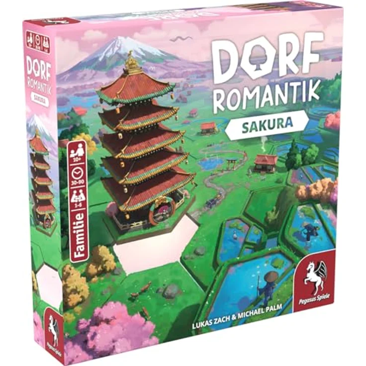 Pegasus Spiele 51243G Dorfromantik – Sakura, Ideale Unterstützung für Spiel und Phantasie, Geschenkidee, blendfreie Oberfläche – Bild 1