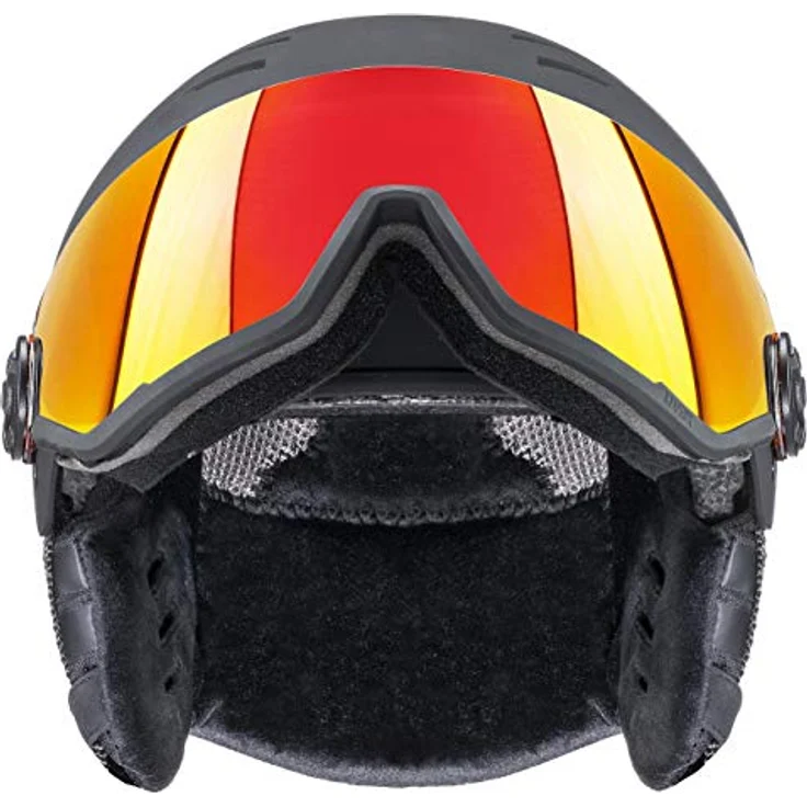 uvex wanted visor - robuster Skihelm für Damen und Herren - mit Visier - optimierte Belüftung - black matt - 54-58 cm – Bild 4
