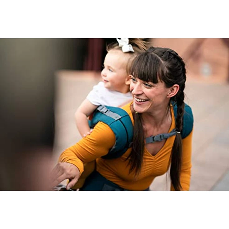 Beco 8 Babytrage Neugeborene ab Geburt bis Kleinkind - Hybrid Baby Trage mit verstellbarem Sitz - Babytrage ab Geburt - Ergonomischer Baby Tragegurt & Baby Carrier - 3,2-20 kg (Aquamarine) – Bild 7