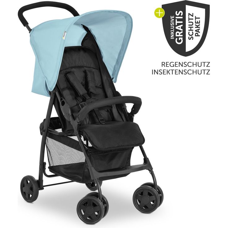 Hauck Buggy Sport inkl. Schutzpaket - Blue, Leichter, kompakter Buggy mit Gratis Mobilitätsgarantie