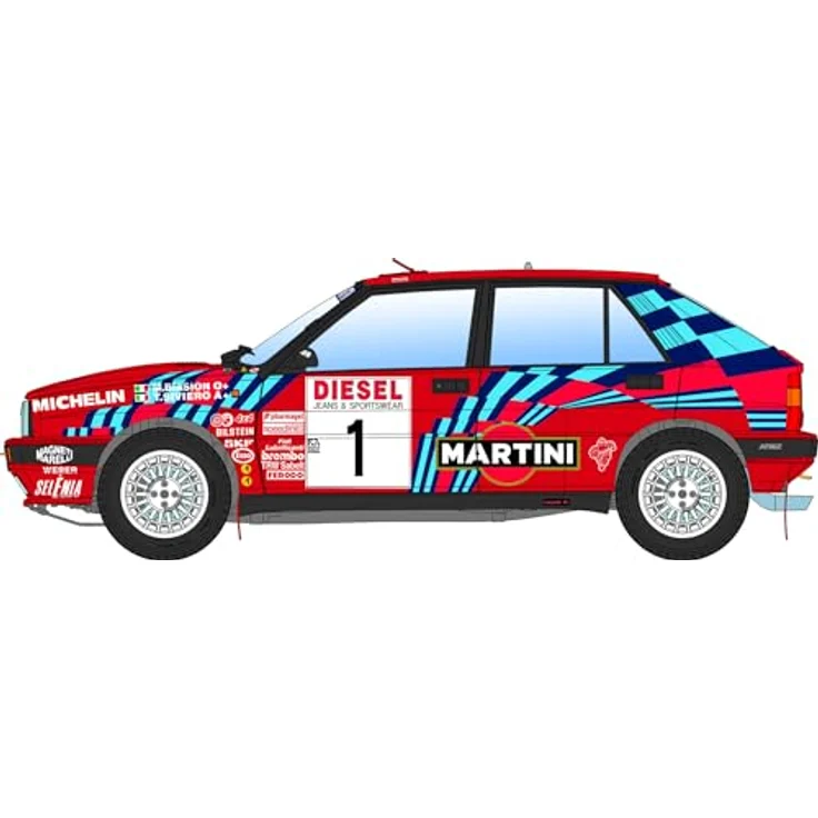 Italeri 4712 1:12 Lancia DELTA 16VHF integ Sanremo'89 - Modellbau, Bausatz, detailgetreu, Unlackiert – Bild 3