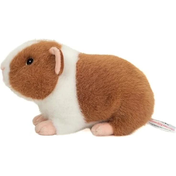 Teddy Hermann Meerschweinchen, Plüschtier in hellbraun/weiß, 19 cm, weicher Kurzhaarpelz – Bild 2