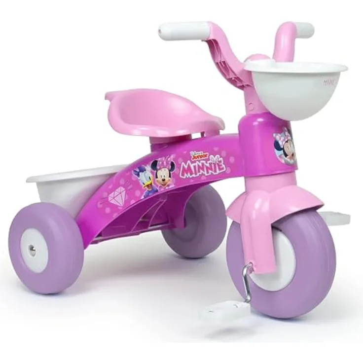 Kubbinga Dreirad erste Schritte Minnie, mehrfarbig mit Kunststoffrollen und Körben