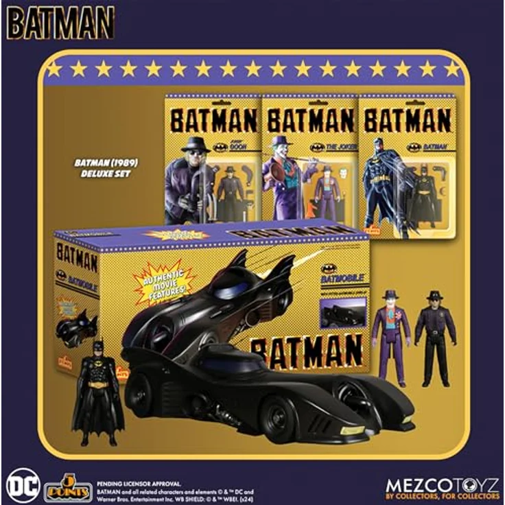 MEZCO Batman (1989) 5 Points Fahrzeug Batmobile, Sammelfigur mit detaillierter Verarbeitung – Bild 8