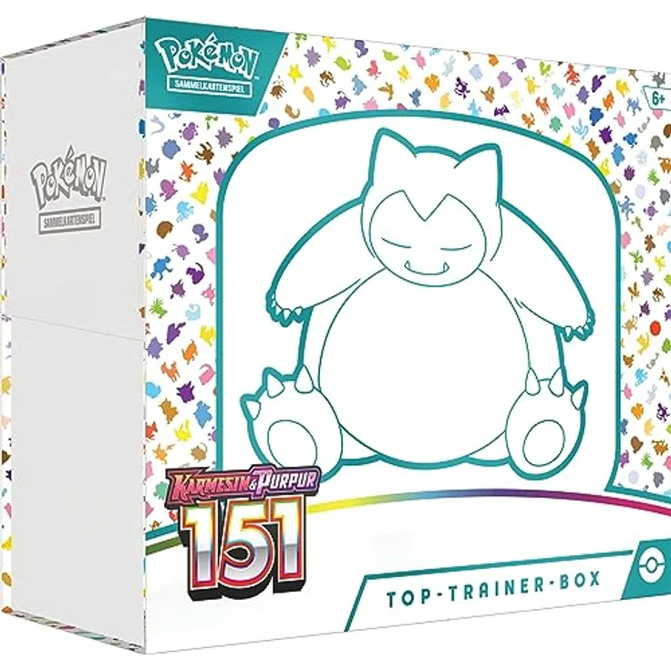 Pokémon-Sammelkartenspiel: Top-Trainer-Box Karmesin & Purpur – 151 (9 Boosterpacks & Premium-Zubehör) - Preisvergleich – Bild 1