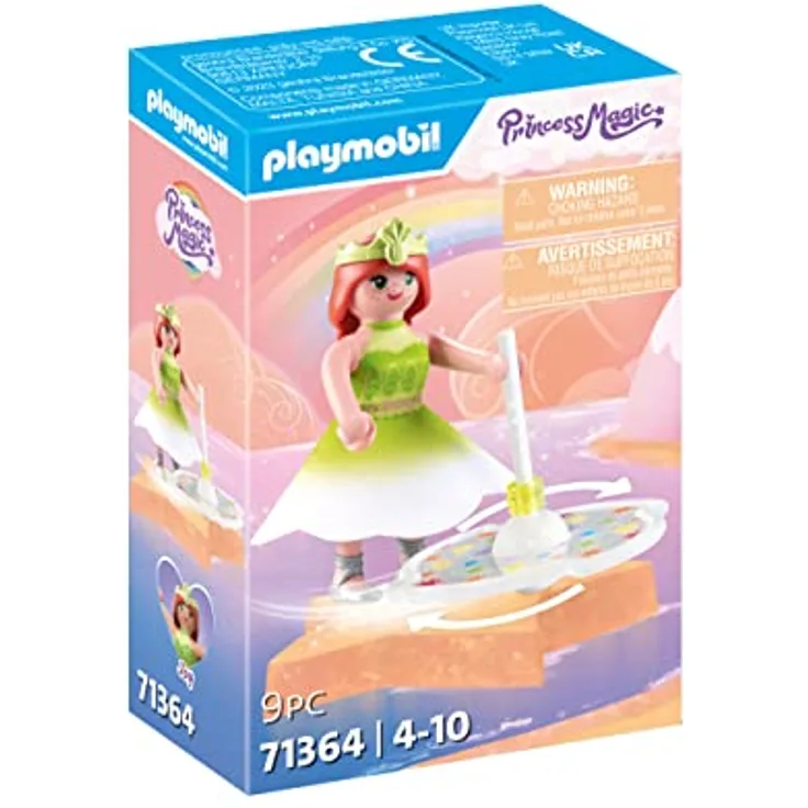 PLAYMOBIL Princess Magic 71364 Himmlischer Regenbogen-Kreisel mit Prinzessin, ab 4 Jahren
