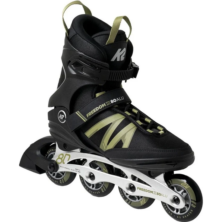K2 Inlineskates K2 Freedom III 80 ALU Herren Inline Skates Inliner 30H0601, Original K2 Softboot, 80mm Rollen, ABEC 5 Lager, blau – Bild 1