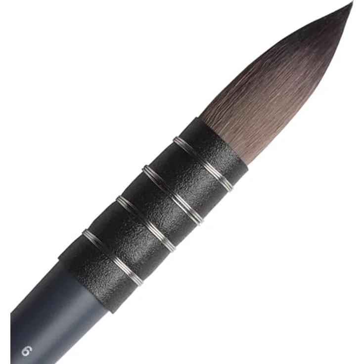 Winsor & Newton Professional Aquarellpinsel 5011506, synthetische Fasern, ergonomischer Griff, kurze Stiel - Mittelpinsel für Aquarellfarben