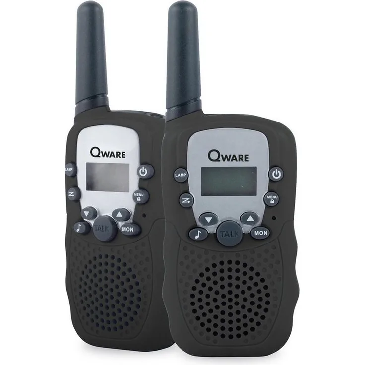 Qware Gaming Walkie Talkie Set, 3 km Reichweite, 10 Kanäle & integrierte Taschenlampe, Blau