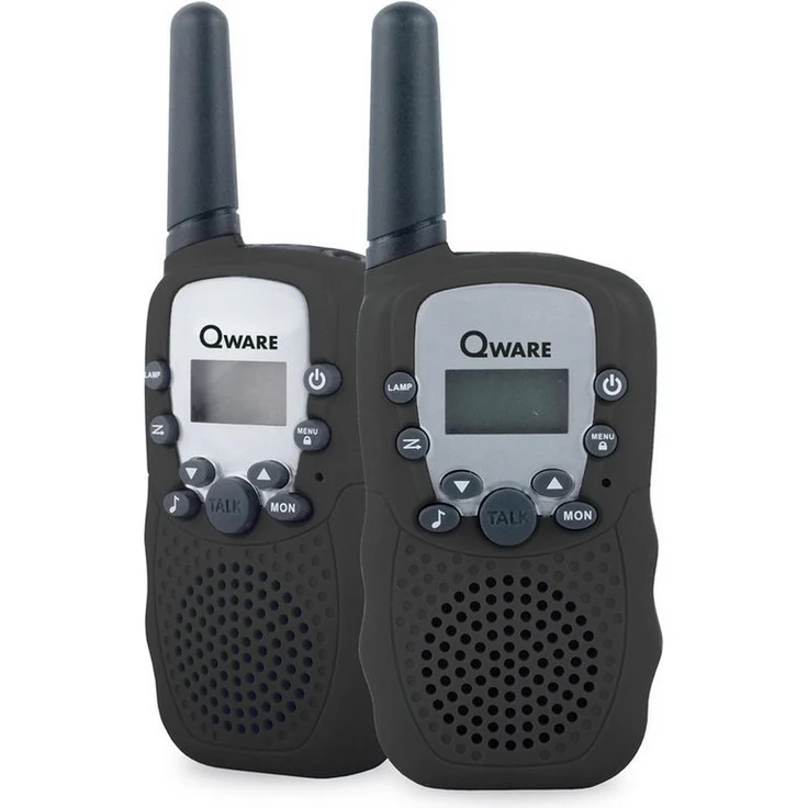 Qware Gaming Walkie Talkie Set, 3 km Reichweite, 10 Kanäle & integrierte Taschenlampe, Blau