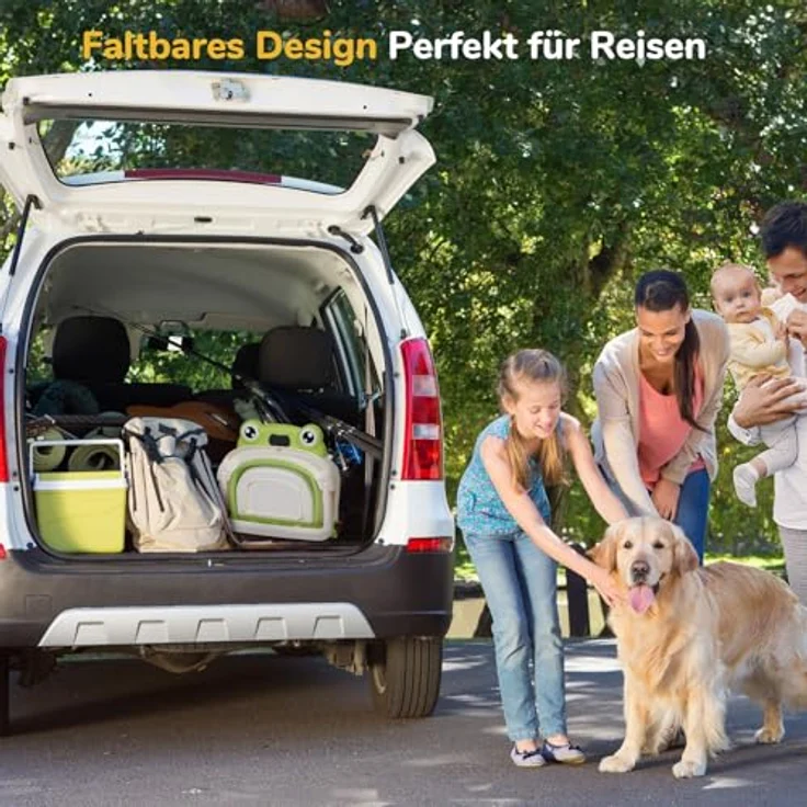 DEANIC Faltbare Babybadewanne, tragbare Babywanne für Neugeborene 0-24 Monate, rutschfester Boden, platzsparend, grün – Bild 2