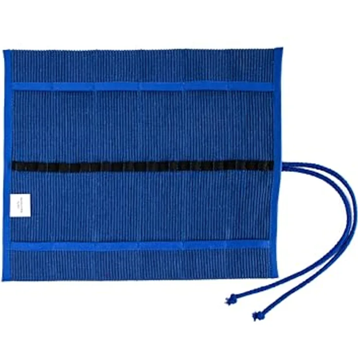 Morgenspruch Eurythmieversand Stiftemappe Rollmäppchen, robuster Baumwollstoff, für 12 Stifte, ungefüllt, blau