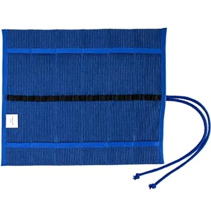 Morgenspruch Eurythmieversand Stiftemappe Rollmäppchen, robuster Baumwollstoff, für 12 Stifte, ungefüllt, blau – Bild 1