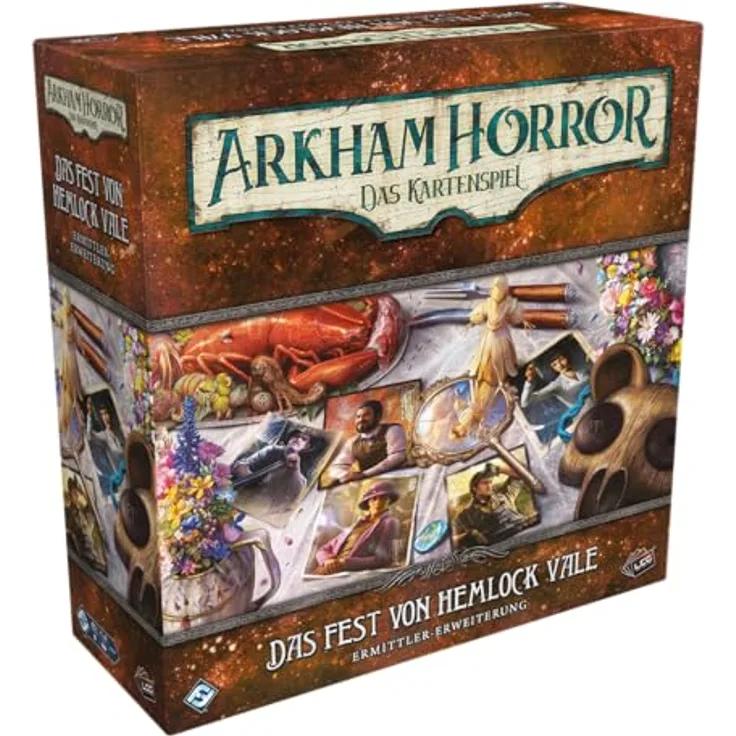 Fantasy Flight Games, Arkham Horror: LCG – Das Fest von Hemlock Vale, Ermittler-Erweiterung, Expertenspiel, Kartenspiel, 1-4 Spieler, Deutsch