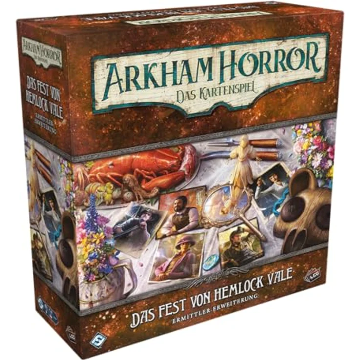Fantasy Flight Games, Arkham Horror: LCG – Das Fest von Hemlock Vale, Ermittler-Erweiterung, Expertenspiel, Kartenspiel, 1-4 Spieler, Deutsch – Bild 1