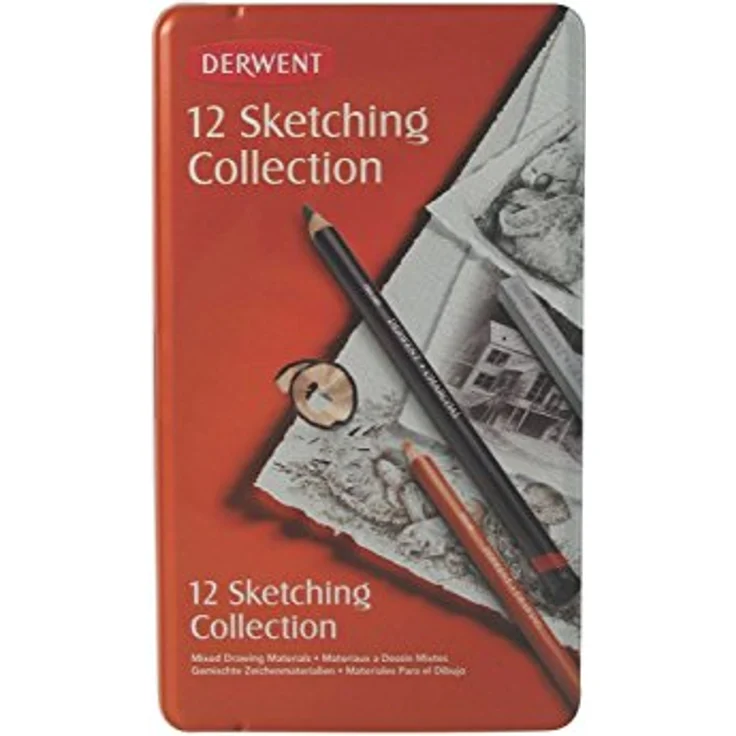 Derwent Sketching Collection Set, 12 Bleistifte in Aufbewahrungsttin für Künstler und Zeichner – Bild 2