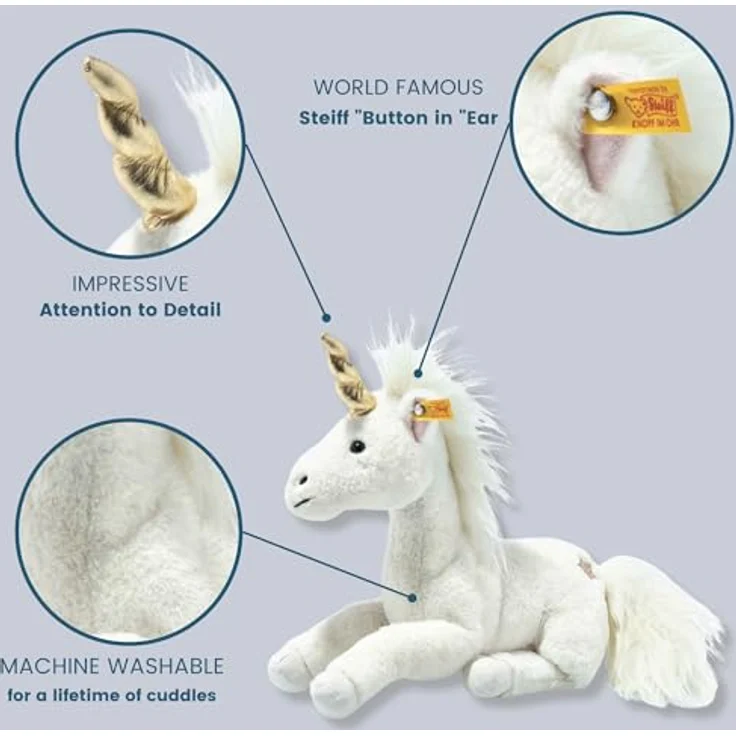 Steiff Unica Schlenker Einhorn 27 weiss – Bild 6