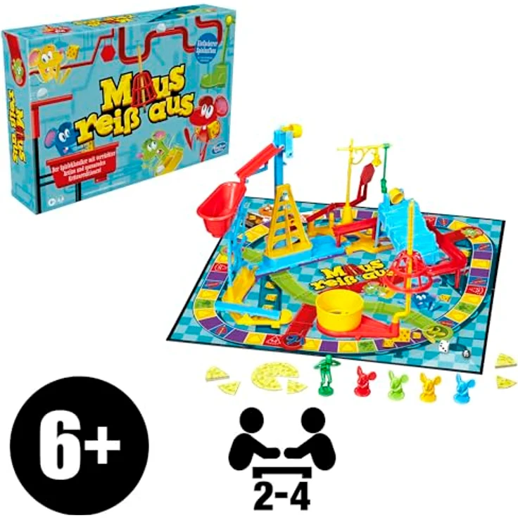 Hasbro Gaming Maus reiß aus, Kinder-Brettspiel für 2-4 Spieler, einfaches Setup, deutsche Fassung – Bild 3