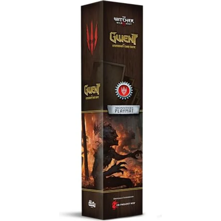 No Loading Games Gwent Neoprene Mat – Monsters, rutschfest mit aufgedruckten Kartenzonen, Maße: 290 x 730mm – Bild 1