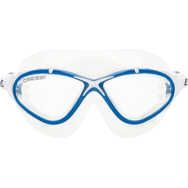 Cressi Planet Goggles - Premium Schwimmbrille für Schwimmen, Pool, Triathlon und alle Wassersportarten, Einheitsgröße, Erwachsene Unisex, Transparent/Blau Weiß – Bild 2