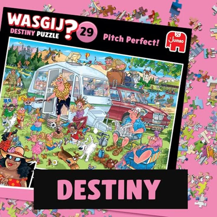 Wasgij Destiny 29, 1000 Teile Puzzle mit einzigartigem Konzept - Perfekter Stellplatz auf dem Campingplatz, 68 x 49 cm – Bild 3