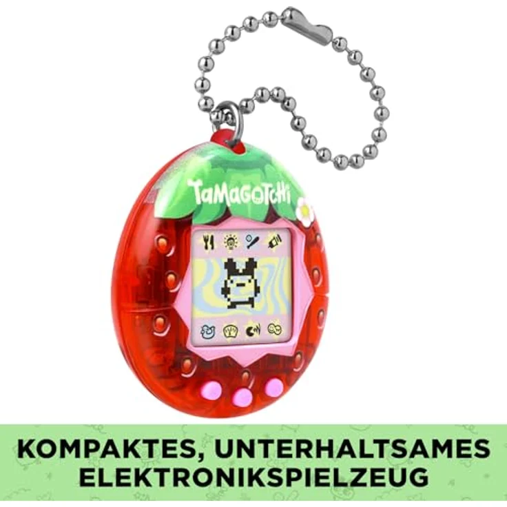 Bandai TAMAGOTCHI Interactive Digitalpet, Fresh Strawberry, mit originaler Programmierung, Pflege- und Interaktionsfunktionen – Bild 4