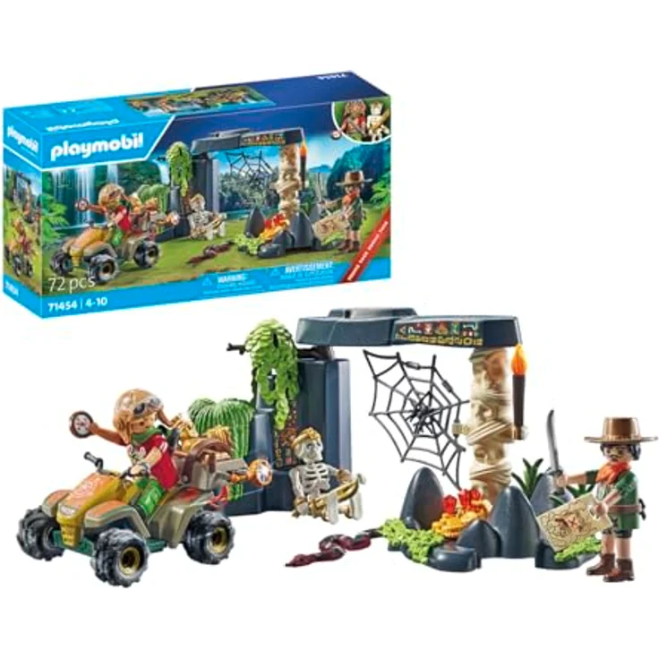 PLAYMOBIL 71454 Schatzsuche im Dschungel Spielset, inklusive Quad, Schatzkarte und 2 Figuren, Mehrfarbig – Bild 7