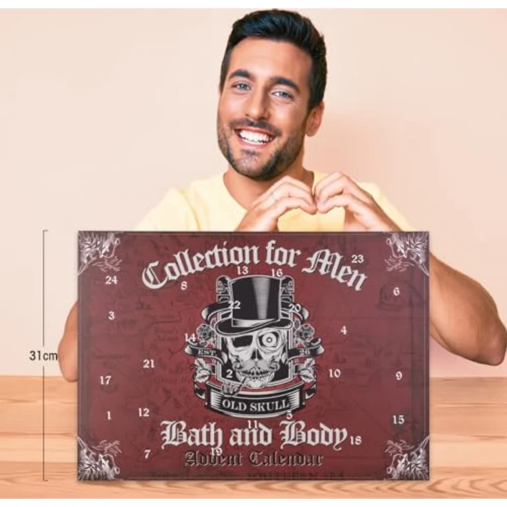 ACCENTRA Adventskalender OLD SKULL, in Retro Style mit luxuriösen Pflegeprodukten – Bild 3