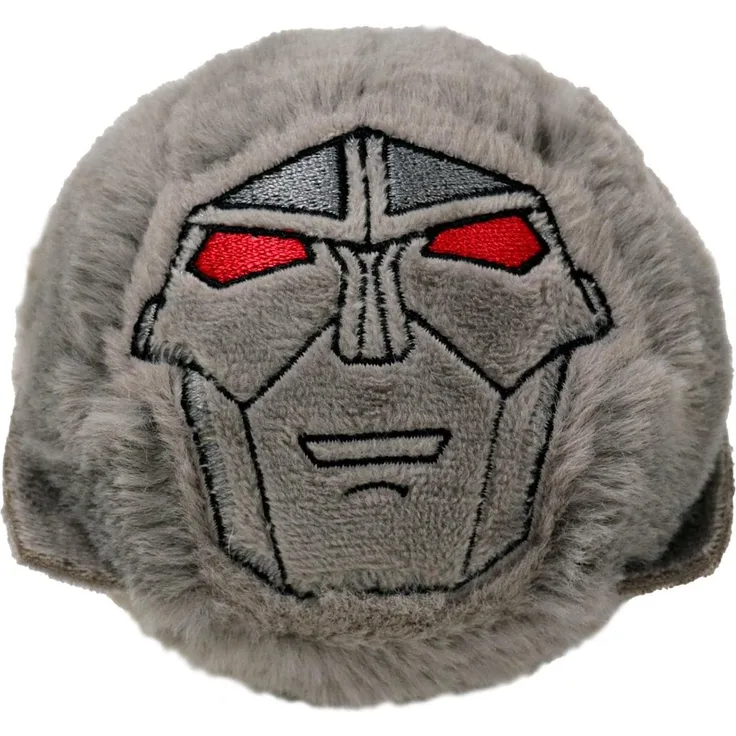 TY Deutschland GmbH Plüsch Transformers Beanie Bouncers Megatron, Decepticon-Plüschtier mit grauem Fell und Bounce-Funktion