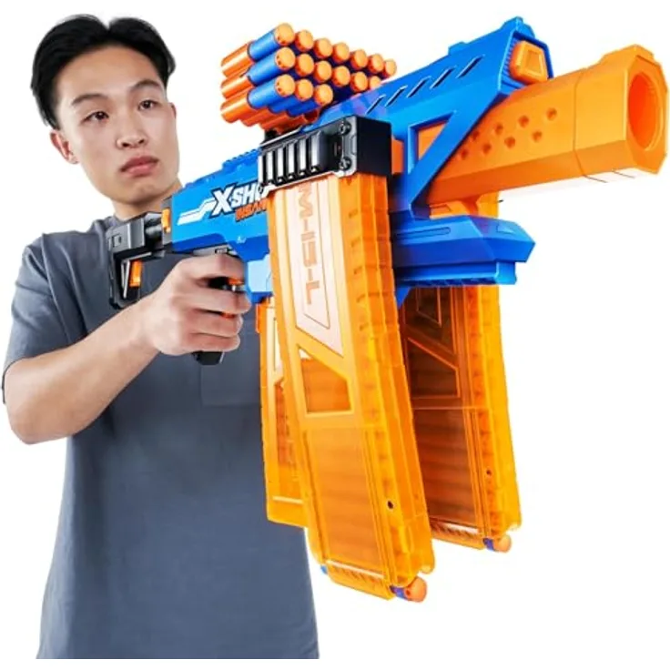 Zuru Insanity Motorized Clip Blaster, voll motorisiert mit 4 Clips und Reichweite bis 27 m