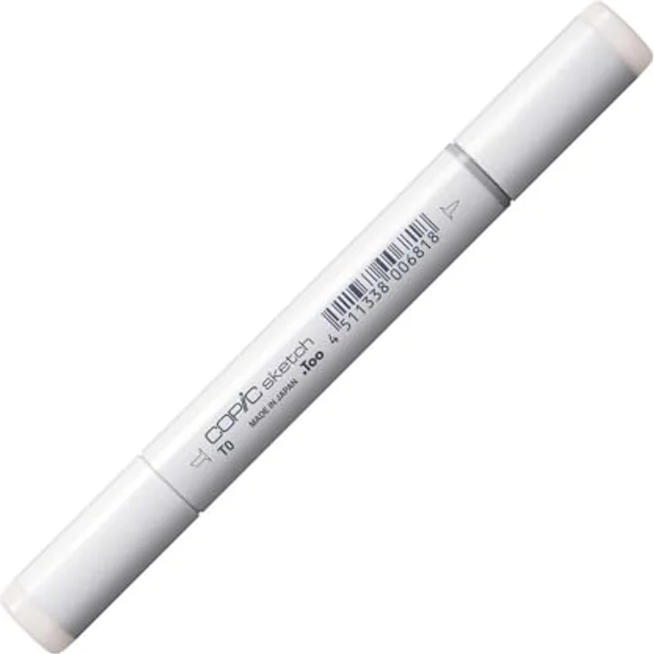 Copic COPIC Sketch Marker Typ T - 0, toner gray No. 0, professioneller Pinselmarker mit Super-Brush- und Medium-Broad-Spitze, schnelltrocknend und wischfest – Bild 2