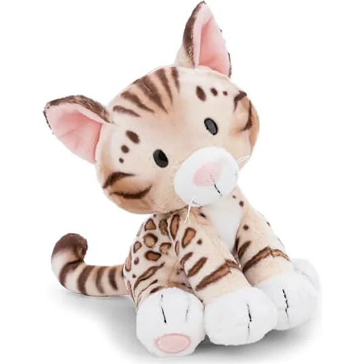 NICI Kuscheltier Bengal Katze sitzend, 25 cm aus kuschelweichem Plüsch, braun marmoriert, Teil der NICI GREEN Produktwelt – Bild 1