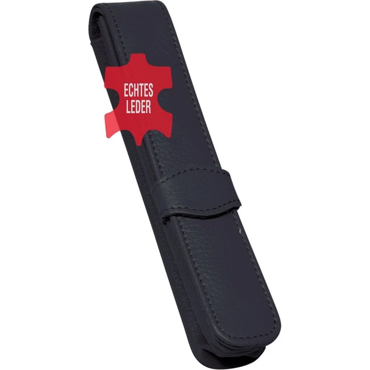 Online Pen Schreibgeräteetui Lederetui, hochwertiges Füller-Etui, Stifte-Mäppchen aus Echtleder, braun – Bild 1